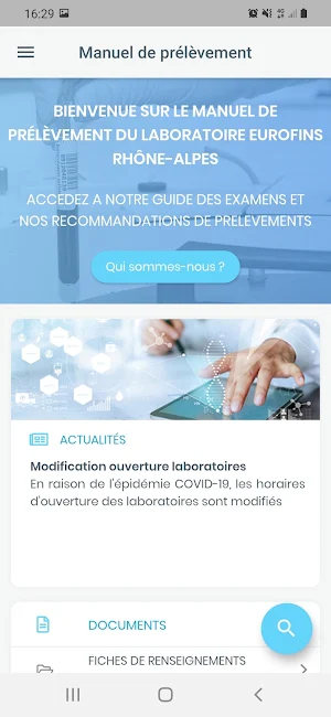 LBM EUROFINS RHONE ALPES - Catalogue des examens Screenshot 0