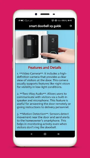 smart doorbell x9 guide Screenshot 0