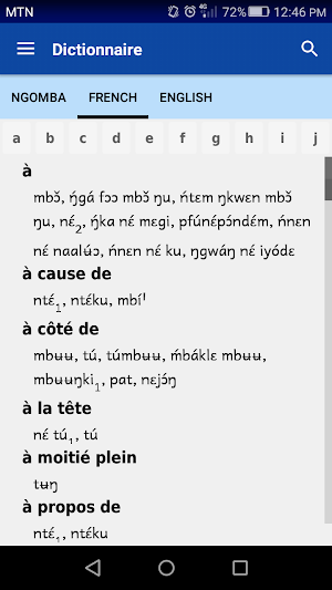 Ngomba Dictionary Screenshot 1