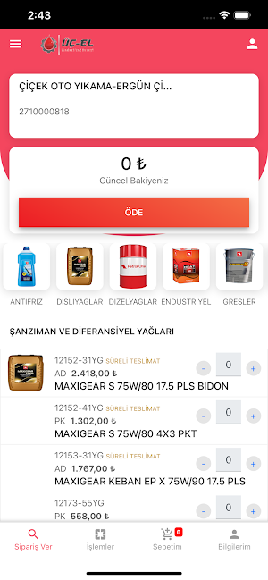 ÜÇEL Bayi Portalı Screenshot 2