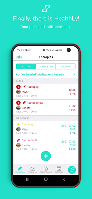 HealthLy - Pill Reminder & Personal Health Records Screenshot 0