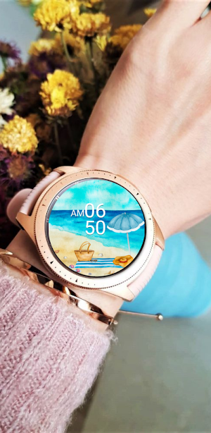 BeachSummer Samsung watch face Screenshot 0