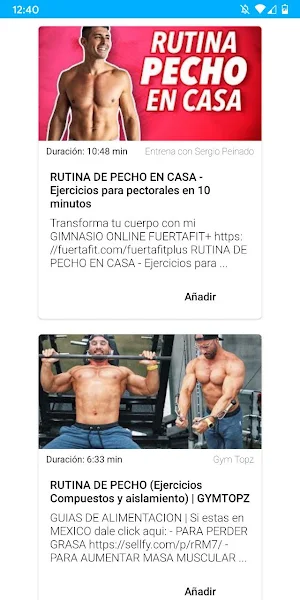 GymsTube: Train with videos Screenshot 3