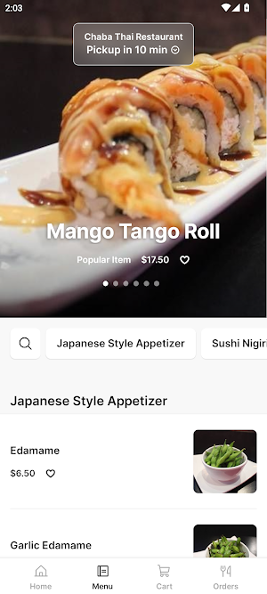 Chaba Thai Restaurant Screenshot 1