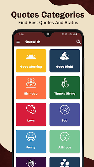 Quowish - Quotes, Wishes and S Screenshot 0