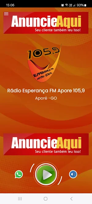 Rádio Esperança FM Apore 105,9 Screenshot 0