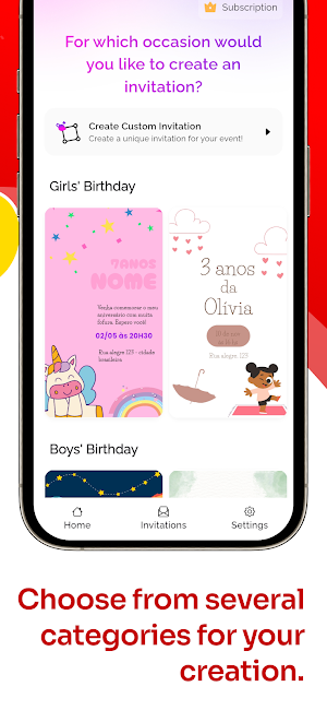 Ready-Made Birthday Invites Screenshot 1