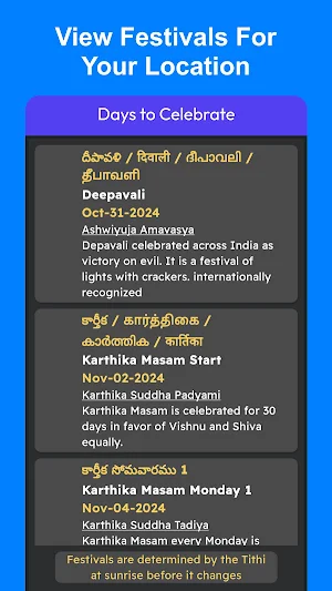 Tithi Tracker Screenshot 3
