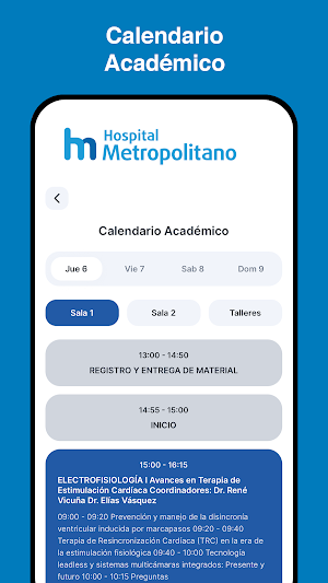 Eventos Hospital Metropolitano Screenshot 1