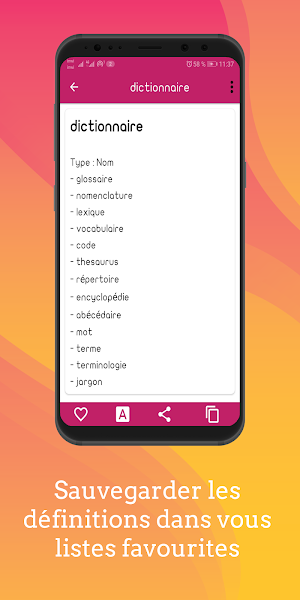 Dictionnaire Synonyme Français Screenshot 0