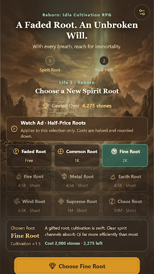 Reborn: Idle Cultivation RPG Screenshot 2
