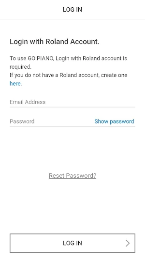 GO:PIANO Alexa Setup Screenshot 1