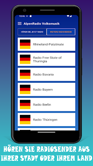 Alpenradio Volksmusik FM App Screenshot 2