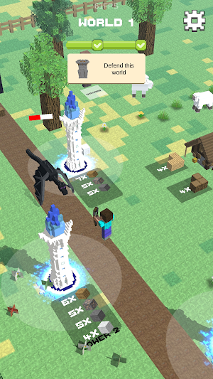 Crafty Town - Mine & Defense Screenshot 2