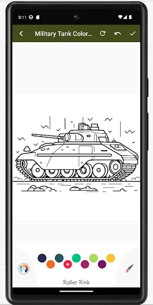 Military Tank Coloring Book Screenshot 2