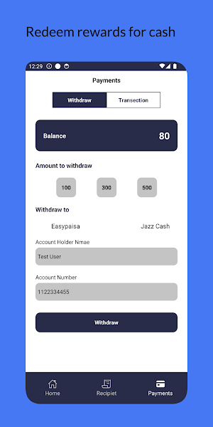 Receipt: Earn online Screenshot 3