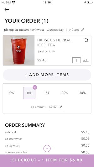 Bing's Boba Tea App Screenshot 3