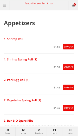 Panda House Ann Arbor Online Ordering Screenshot 1
