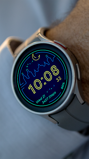 Neon City Watch Face Screenshot 3