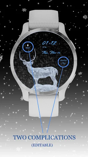Christmas Deer Watch Face Screenshot 3
