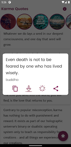 Karma Quotes and Sayings Screenshot 0