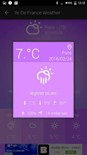 Isle of France Weather Screenshot 3