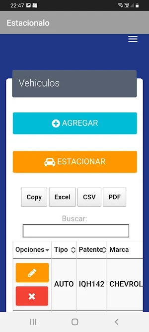 Estacionalo Screenshot 2