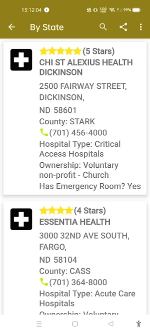Hospital Ratings Screenshot 2
