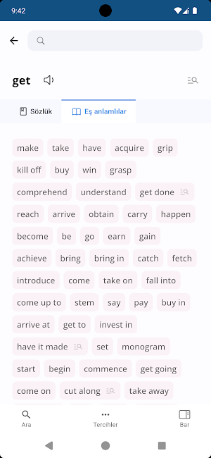 Turkish English Dictionary Screenshot 2
