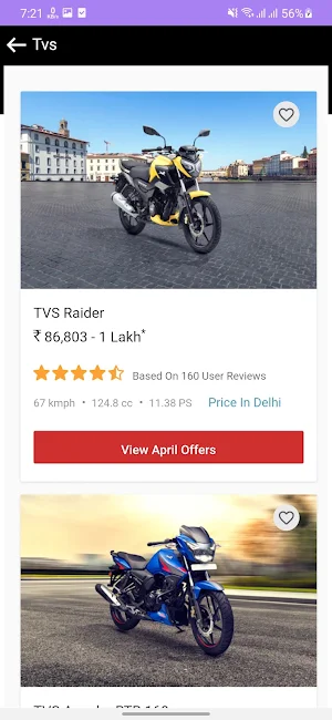 Bike Price India Screenshot 1