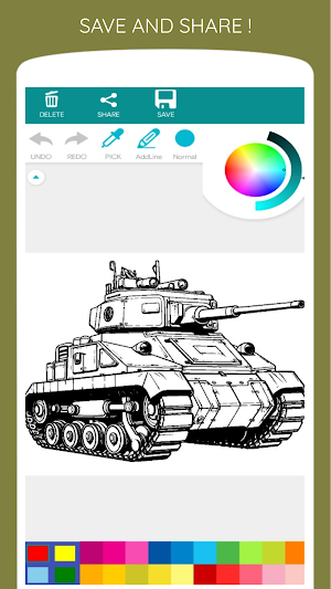 War Tank Coloring Book Screenshot 1