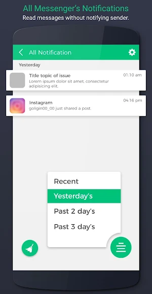Notification History Screenshot 1