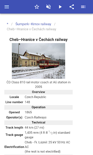 Railway lines in Czech Republic Screenshot 2