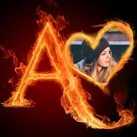 Fire Text Photo Frame App