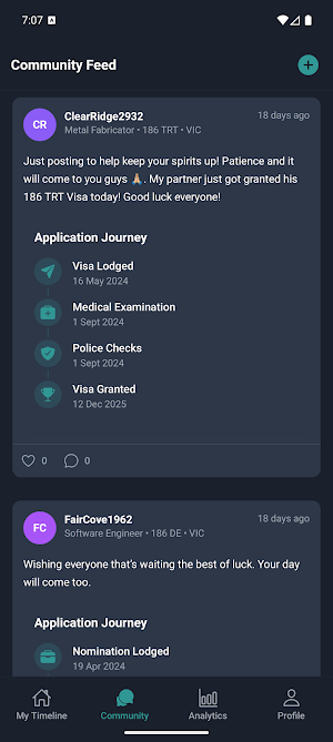 186 Visa Tracker: Australia Screenshot 1