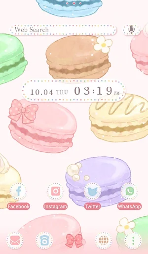 Sweets Wallpaper Cute Macaroons Theme Screenshot 0