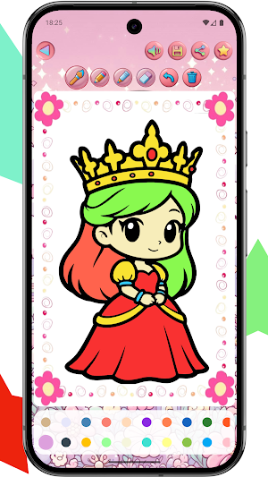 Kawai Princess Coloring Book Screenshot 2