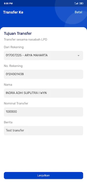 M-Banking Sedana Buana Screenshot 2
