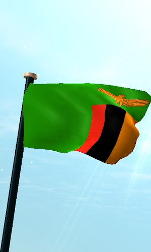 Zambia Flag 3D Live Wallpaper Screenshot 0