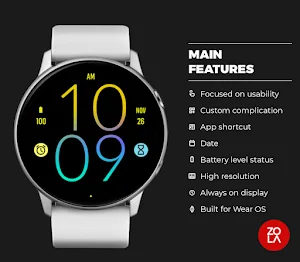 Yellow Blue Light Watch Face Screenshot 1