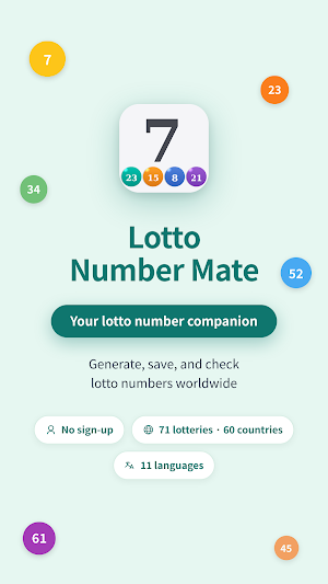Lotto Number Mate - Lottery Screenshot 0