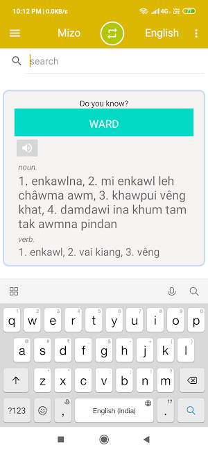 English To Mizo Dictionary Screenshot 3
