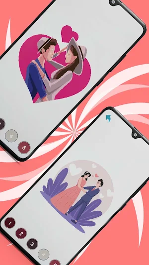 Valentine Love Pixel Art Color Screenshot 3