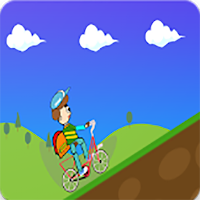 Wheelie Bike 2D Down the mount