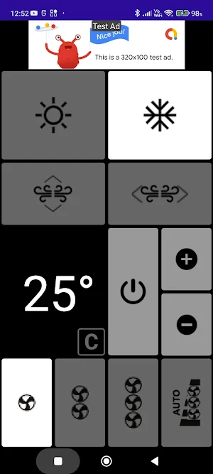 Kinghome AC Remote No settings Screenshot 1
