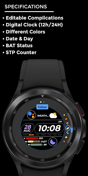 Nighty Digital 09 - watch face Screenshot 3