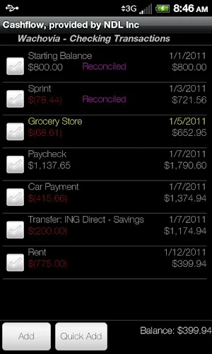 Cashflow Screenshot 1