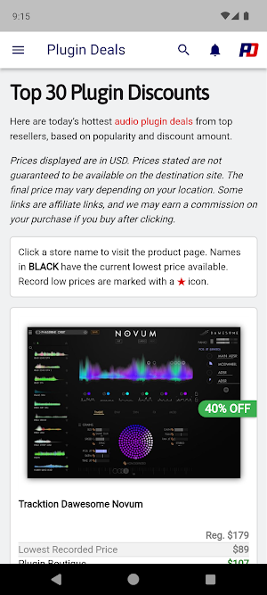 Plugin Deals Screenshot 2