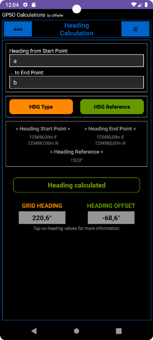 GPSO Calculations Screenshot 2