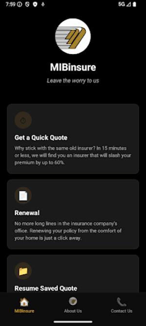 MIBinsure Screenshot 1